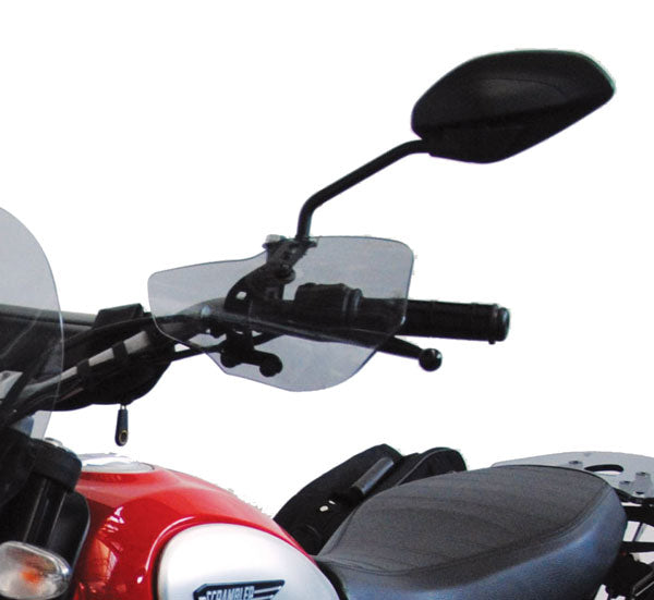 Isotta Handguards | Light Smoke | Dark Smoke | Ducati Scrambler / Desert Sled - Pyramid Motorcycle Accessories
