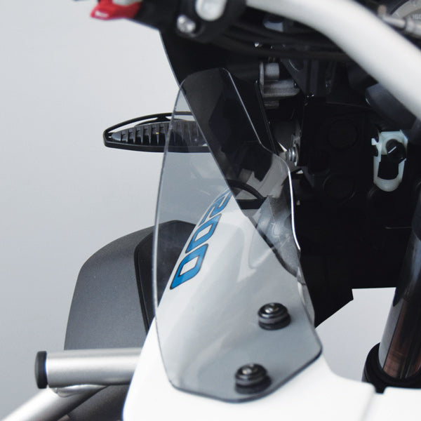 Isotta Upper Wind Deflectors | Light Smoke | Matte Black | Clear | BMW R 1200 GS Adventure 2014>2018 - Pyramid Motorcycle Accessories