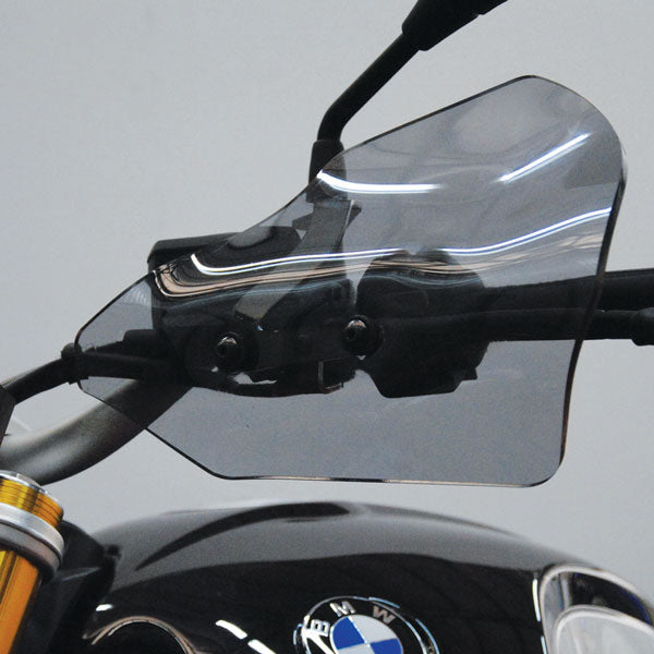 Isotta Handguards | Light Smoke | Clear | BMW R nineT 2015>2020 - Pyramid Motorcycle Accessories