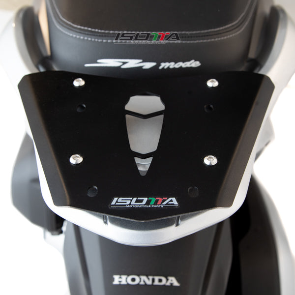Isotta Luggage Plate | Black | Honda Vision 110 2021>2024 - Pyramid Motorcycle Accessories