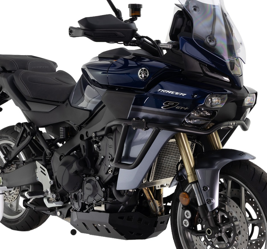 Isotta Engine Bars | Blue | Black | Yamaha Tracer 9 / 9 GT / 9 GT+ 2025>2026 - Pyramid Motorcycle Accessories