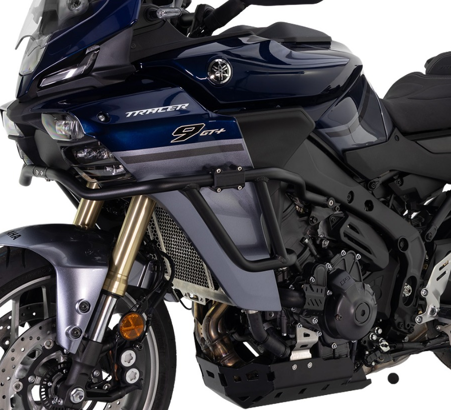 Isotta Engine Bars | Blue | Black | Yamaha Tracer 9 / 9 GT / 9 GT+ 2025>2026 - Pyramid Motorcycle Accessories