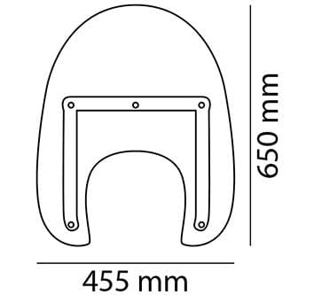 Customacces America I Windscreen | Clear | Kawasaki Eliminator 125 1998>2007 - Shop name