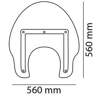 Customacces America II Windscreen | Clear | Yamaha XVS 950 A Midnight Star 2009>2016 - Shop name