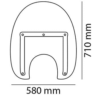 Customacces America III Windscreen | Clear | Yamaha XV 1700 Road Star Warrior 2003>2005 - Shop name