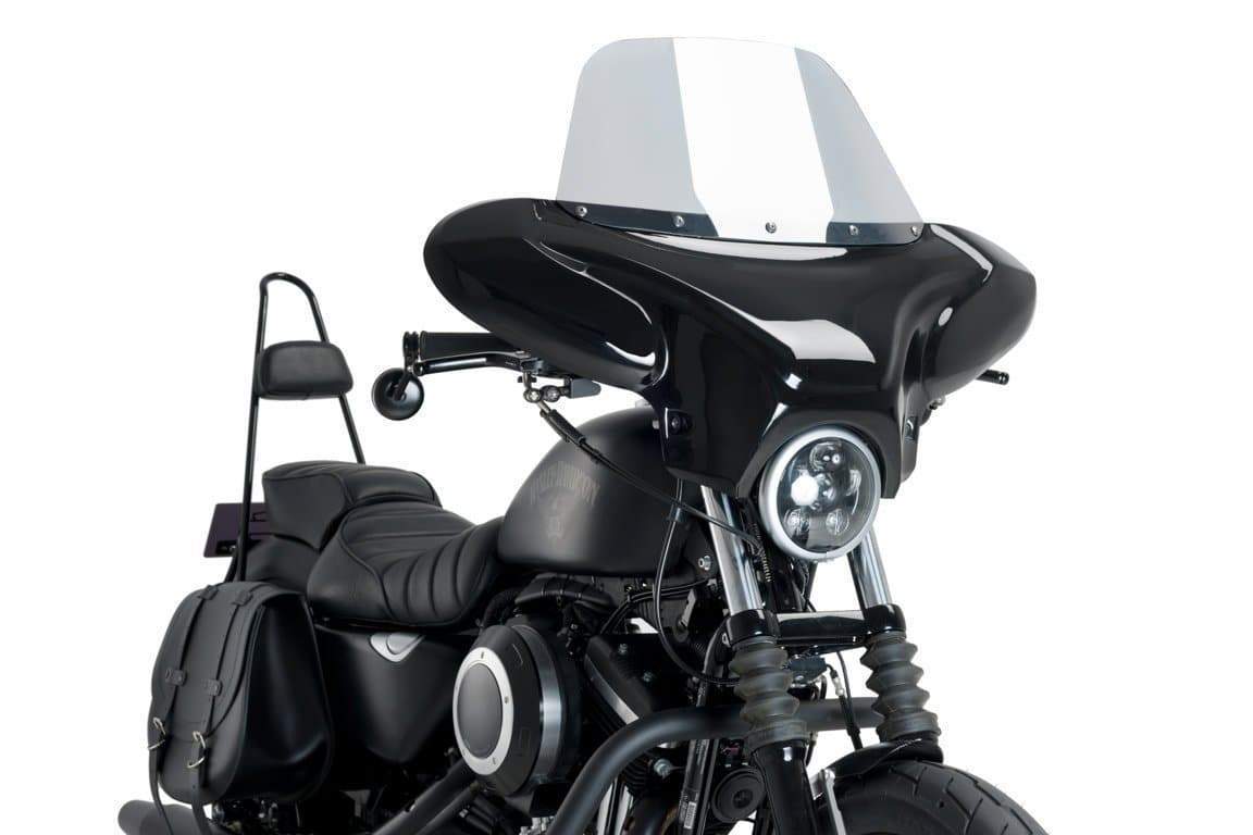 Customacces Batwing Windscreen | Clear | Harley Davidson Sportster Iron (XL883N) 1995>2019 - Shop name
