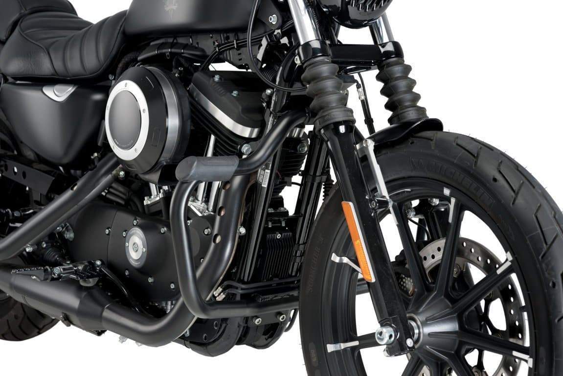 Customacces Engine Guards Mustache Model | Black | Harley Davidson Sportster Custom (XL883C) 2004>2009 - Shop name