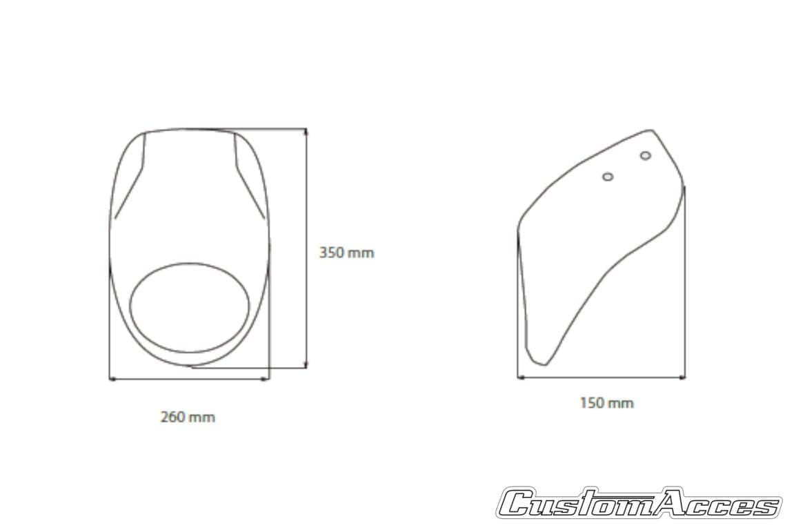 Customacces Free Spirit Semifairing | Matte black | Harley Davidson Sportster Superlow (XL883L) 2011>2019 - Shop name