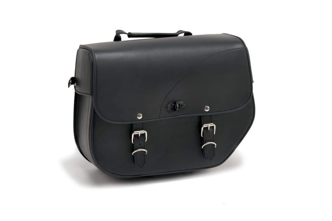 Customacces Sant Louis Saddlebag - Left Side Only | Black - Pyramid Motorcycle Accessories