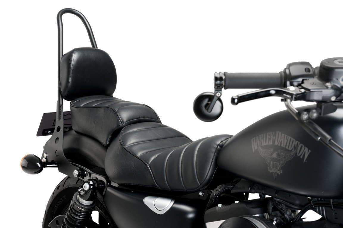 Customacces Speed Sissybars | Black | Harley Davidson Sportster Superlow (XL883L) 2004>2014 - Shop name