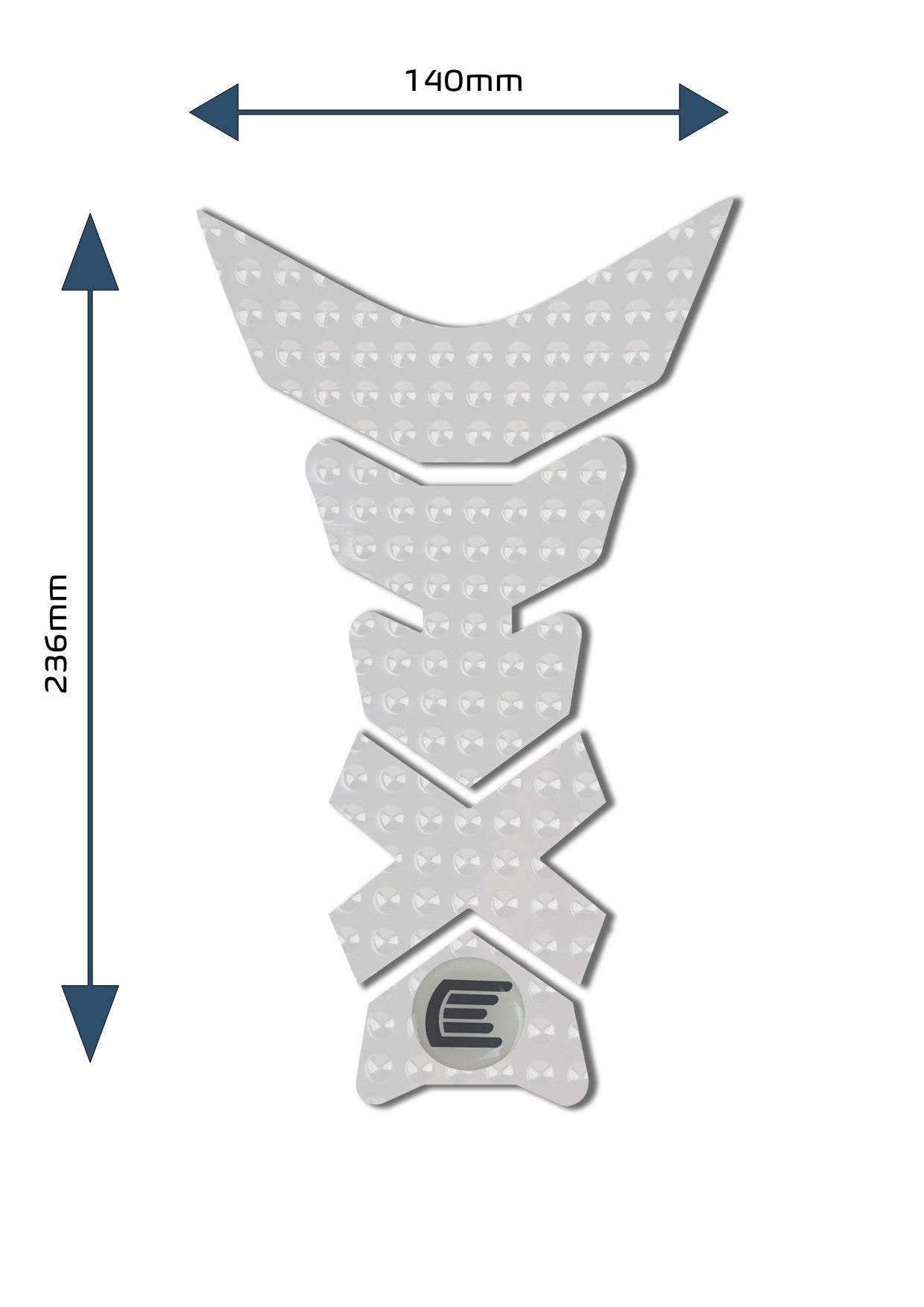 Eazi-Grip Centre Tank Pad - Design C - Evo Series | Clear - Shop name