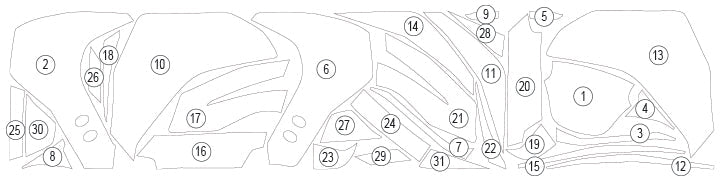 Eazi-Grip Stone Chip Protection Kit | Clear - Gloss | Aprilia Tuareg 660 2022>2024 - Shop name