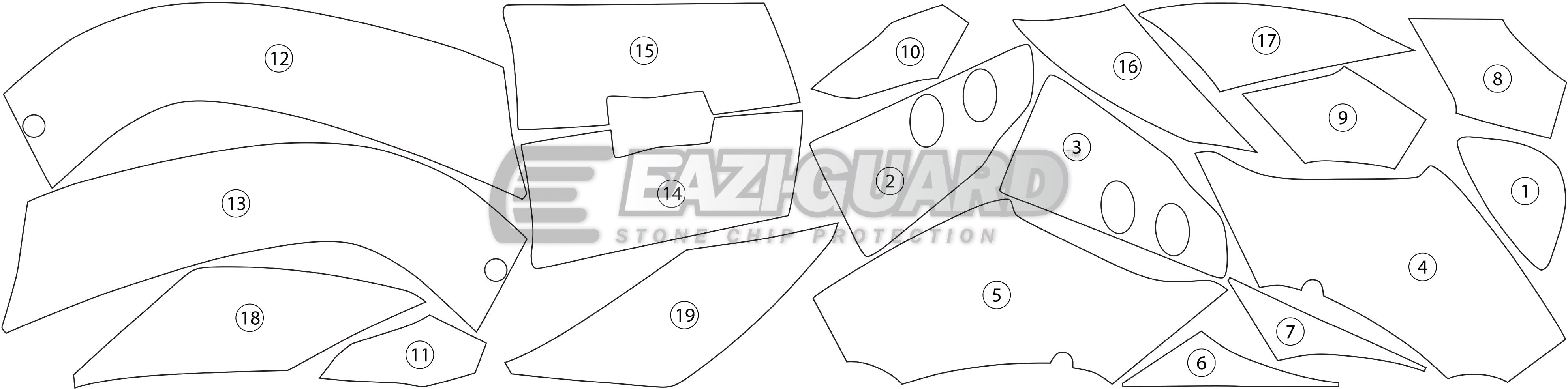Eazi-Grip Stone Chip Protection Kit | Clear - Gloss | Ducati 1199 Panigale 2012>2015 - Shop name