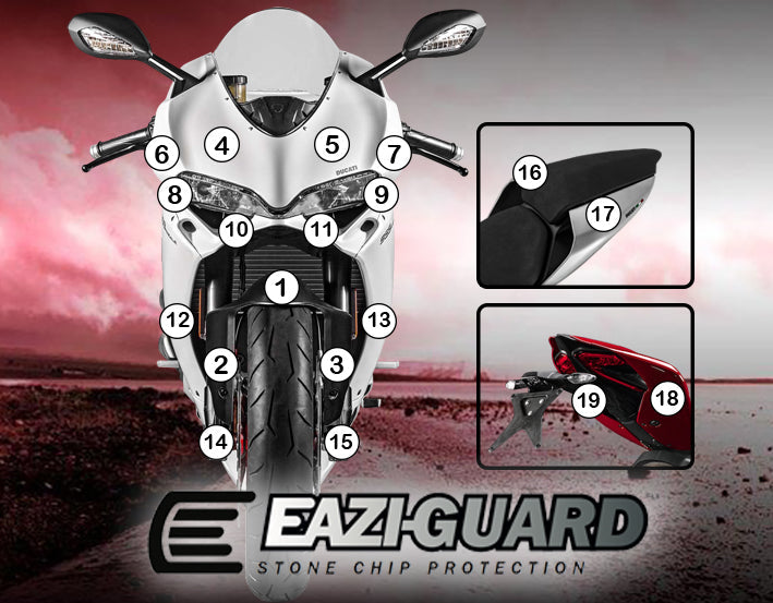 Eazi-Grip Stone Chip Protection Kit | Clear - Gloss | Ducati 959 Panigale 2016>2017ย -ย Shop name