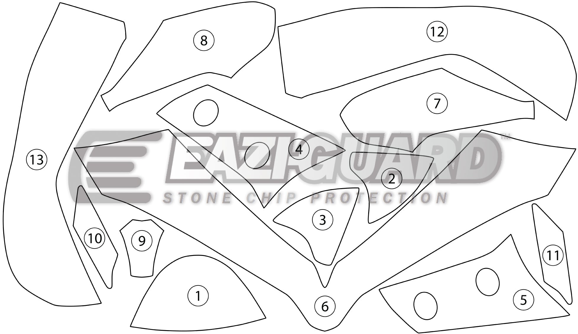 Eazi-Grip Stone Chip Protection Kit | Clear - Gloss | Ducati Multistrada 1200/S 2015>2017 - Shop name