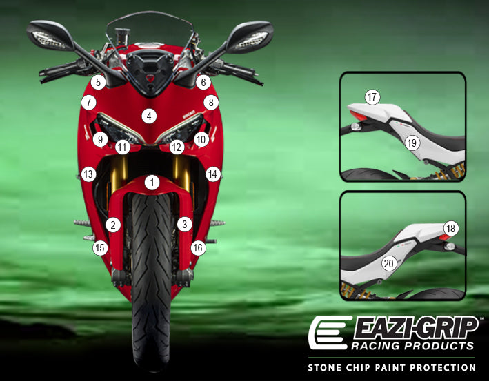 Eazi-Grip Stone Chip Protection Kit | Clear - Gloss | Ducati Supersport 950/S 2021>Current - Shop name