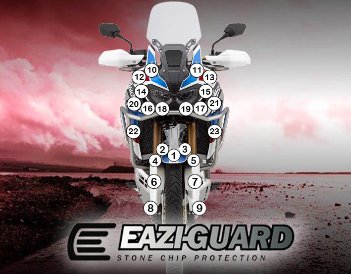 Eazi-Grip Stone Chip Protection Kit | Clear - Gloss | Honda CRF 1000 L Africa Twin Adventure Sports 2018>2019 - Shop name