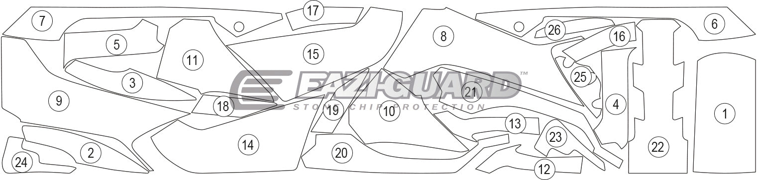 Eazi-Grip Stone Chip Protection Kit | Clear - Gloss | Honda NC 750 X 2016>2020 - Shop name