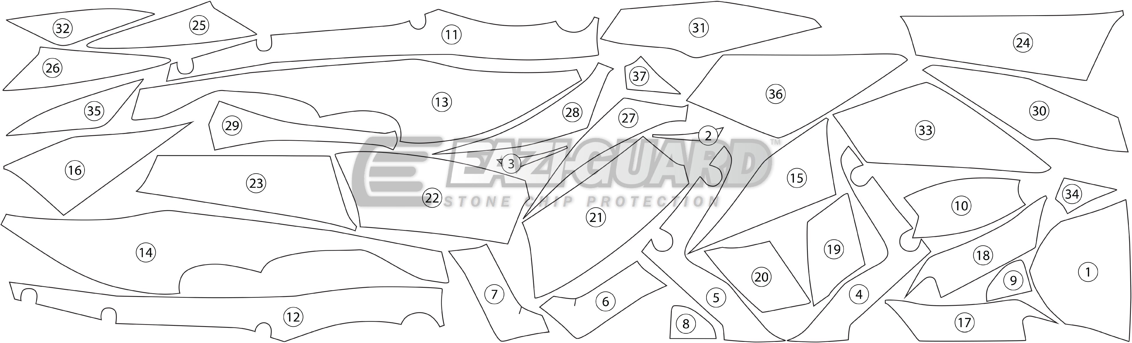 Eazi-Grip Stone Chip Protection Kit | Clear - Gloss | Kawasaki Ninja H2 2015>2018ย -ย Shop name