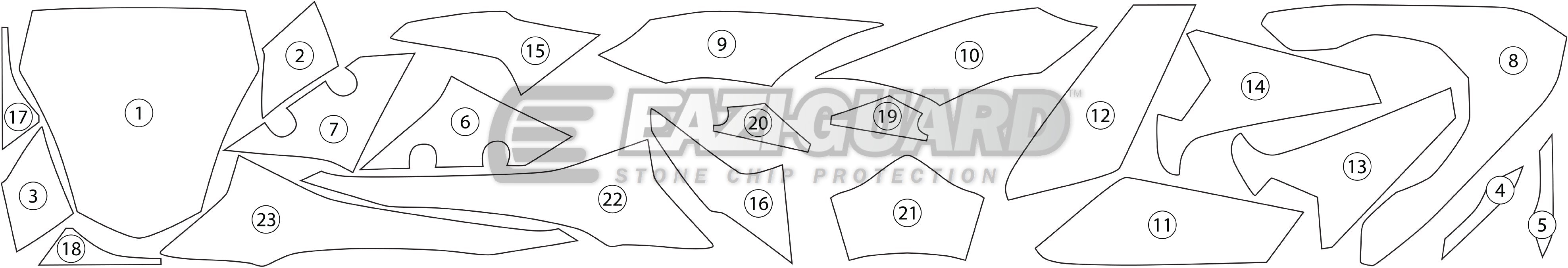 Eazi-Grip Stone Chip Protection Kit | Clear - Gloss | Kawasaki Z 900 2017>2019 - Shop name