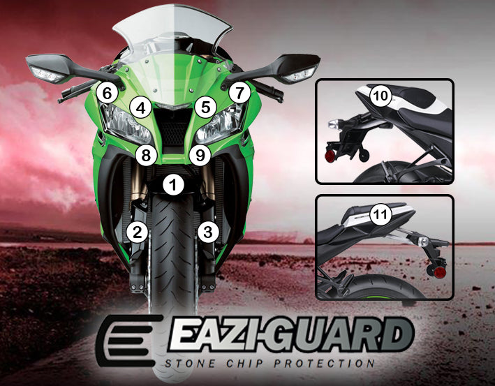 Eazi-Grip Stone Chip Protection Kit | Clear - Gloss | Kawasaki ZX10-R 2011>2015ย -ย Shop name