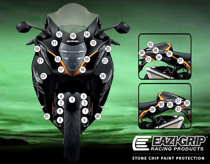 Eazi-Grip Stone Chip Protection Kit | Clear - Gloss | Suzuki Hayabusa GSX1300R 2021>Currentย -ย Shop name