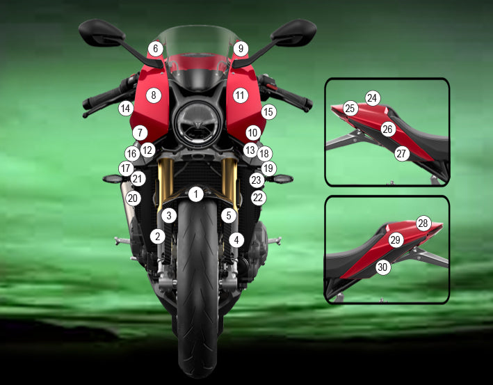 Eazi-Grip Stone Chip Protection Kit | Clear - Gloss | Triumph Speed Triple 1200 RR 2022>Currentย -ย Shop name