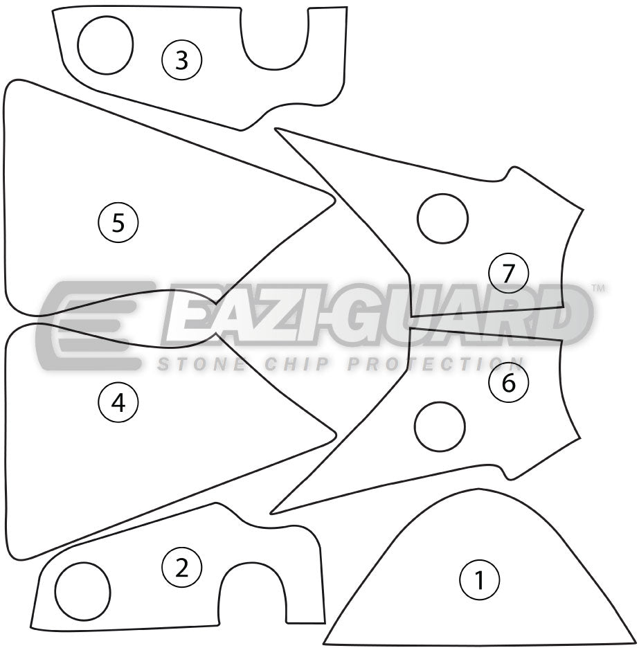 Eazi-Grip Stone Chip Protection Kit | Clear - Gloss | Triumph Street Triple 675 2013>2016 - Shop name