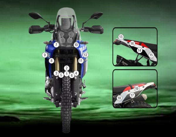 Eazi-Grip Stone Chip Protection Kit | Clear - Gloss | Yamaha Tenere 700 2019>2024 - Shop name