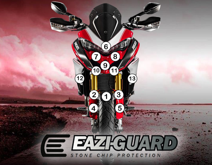 Eazi-Grip Stone Chip Protection Kit | Clear - Matte | Ducati Multistrada 1200/S 2015>2017 - Shop name