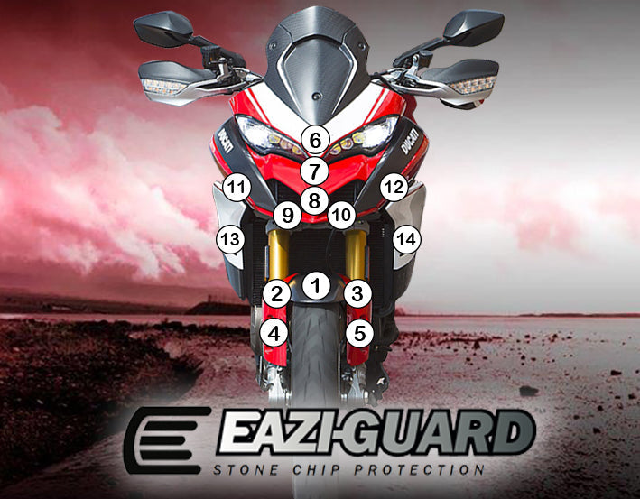 Eazi-Grip Stone Chip Protection Kit | Clear - Matte | Ducati Multistrada 1260 Pikes Peak 2018>2020 - Shop name