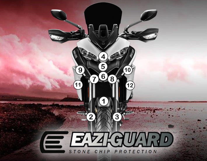 Eazi-Grip Stone Chip Protection Kit | Clear - Matte | Ducati Multistrada 950 2017>2021 - Shop name
