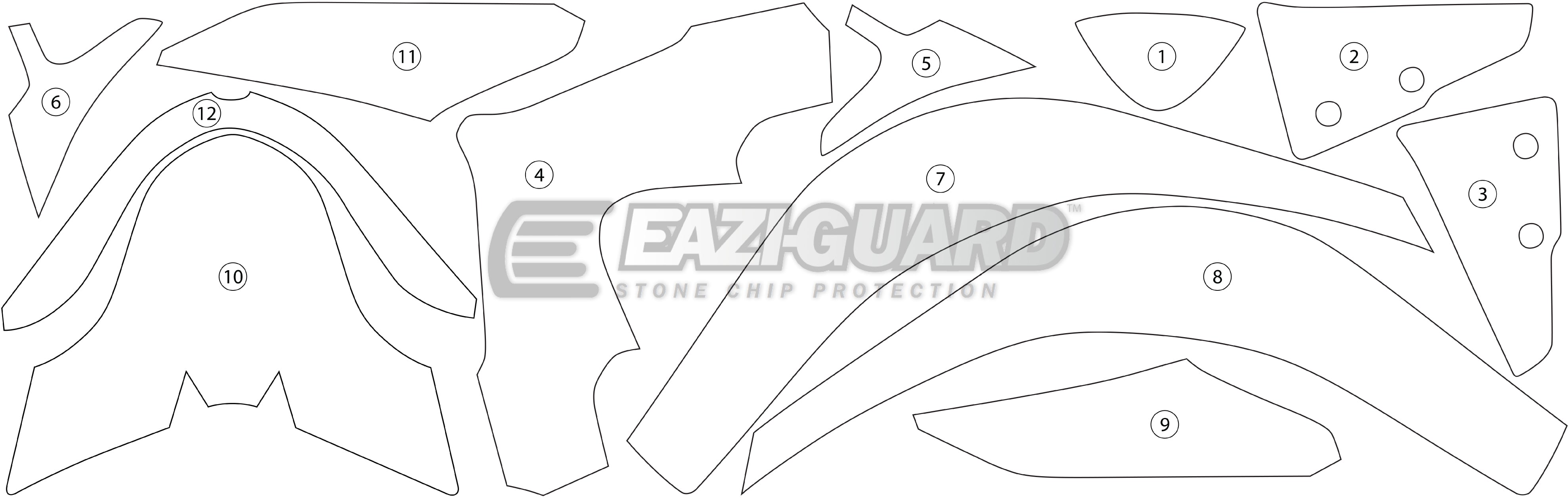Eazi-Grip Stone Chip Protection Kit | Clear - Matte | Ducati Supersport 937/S 2017>2020 - Shop name