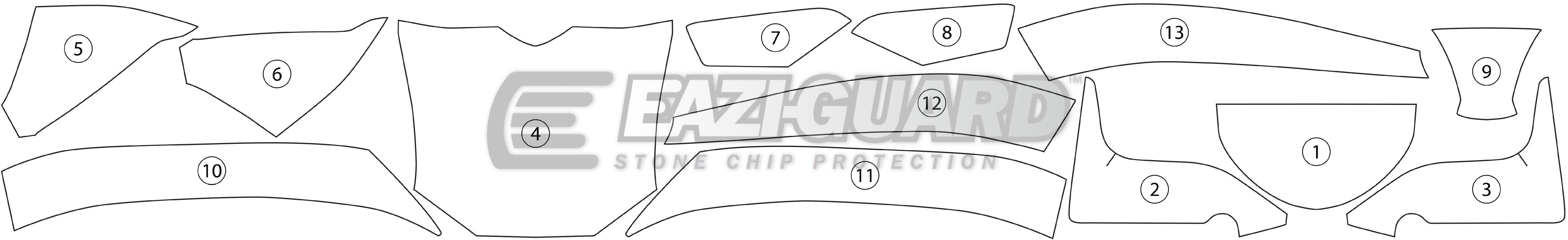 Eazi-Grip Stone Chip Protection Kit | Clear - Matte | Honda CBR 1000 RR 2008>2011ย -ย Shop name