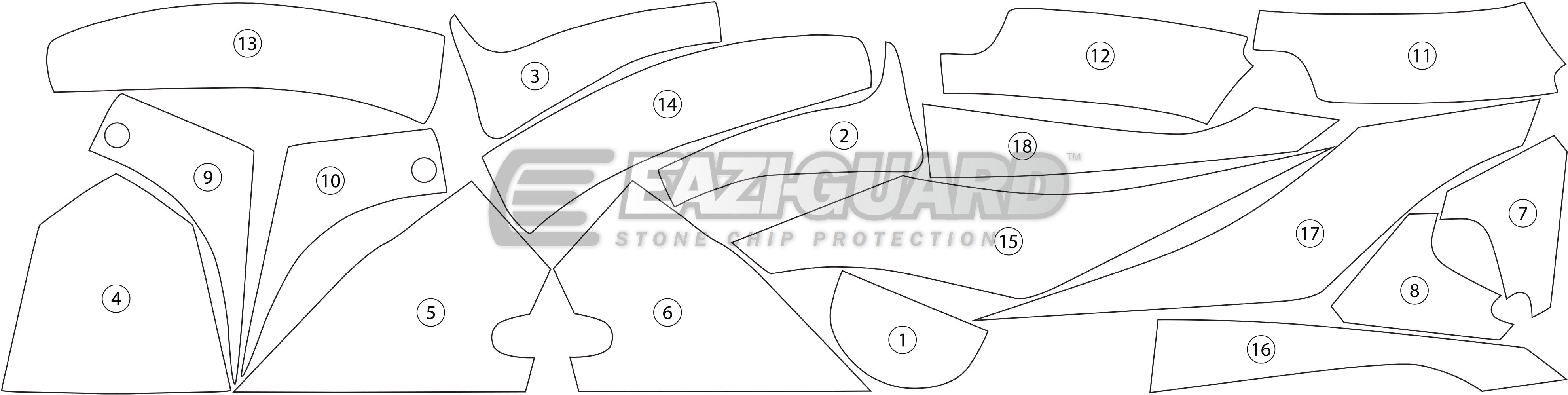 Eazi-Grip Stone Chip Protection Kit | Clear - Matte | Honda CBR 600 RR 2013>2017 - Shop name