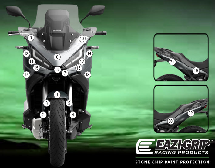 Eazi-Grip Stone Chip Protection Kit | Clear - Matte | Honda NT1100 2022>Currentย -ย Shop name