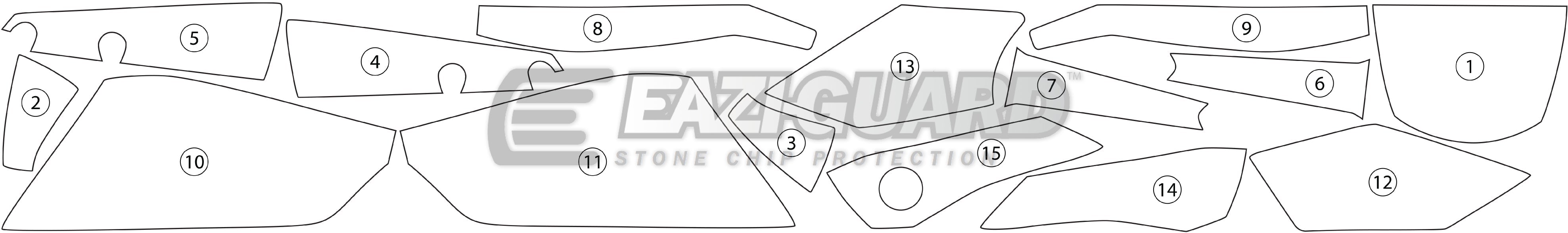 Eazi-Grip Stone Chip Protection Kit | Clear - Matte | KTM 125 Duke 2011>2016 - Shop name