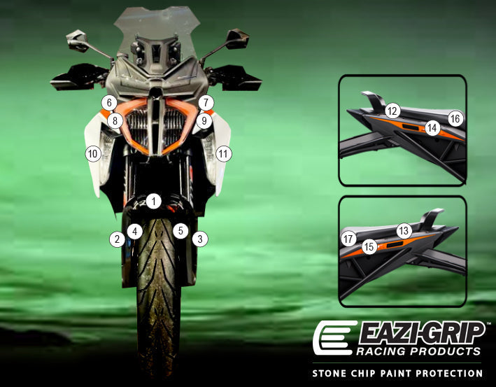 Eazi-Grip Stone Chip Protection Kit | Clear - Matte | KTM 1290 Super Duke GT 2021>Current - Shop name