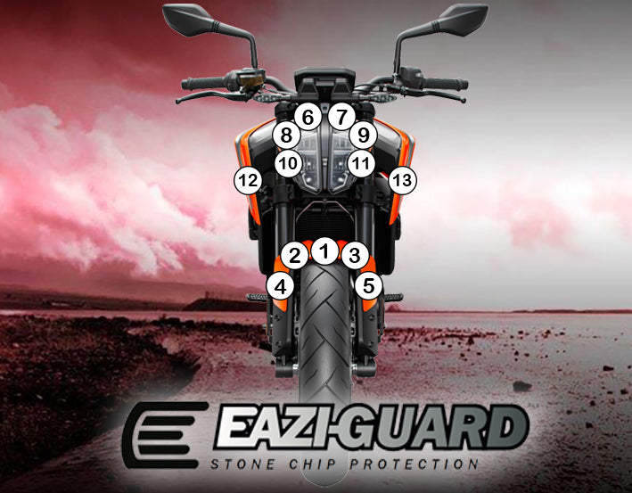 Eazi-Grip Stone Chip Protection Kit | Clear - Matte | KTM 790 Duke 2018>Current - Shop name