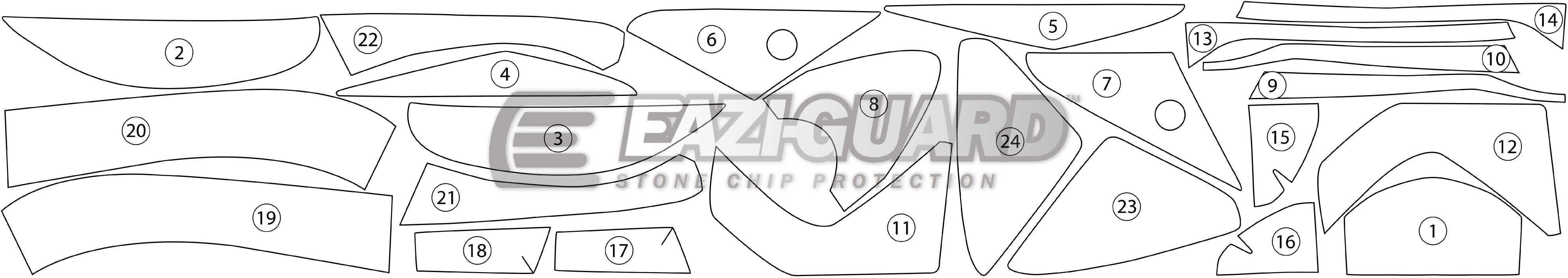 Eazi-Grip Stone Chip Protection Kit | Clear - Matte | Kawasaki GTR 1400 2010>2016ย -ย Shop name