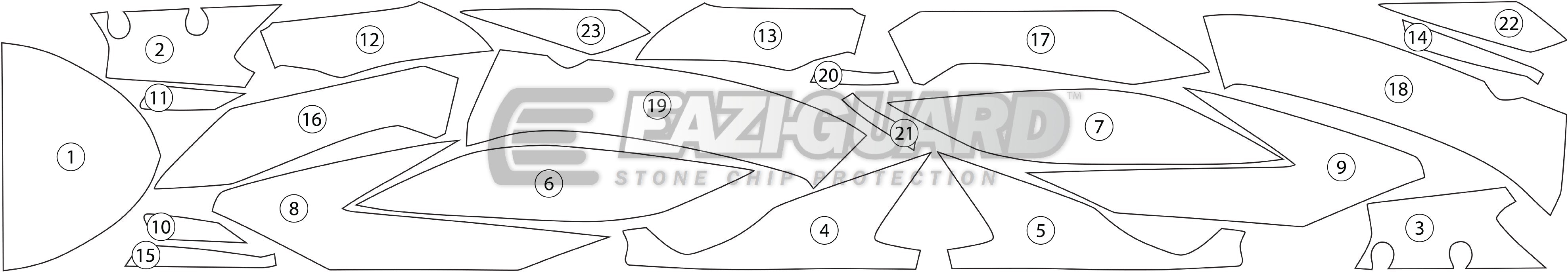 Eazi-Grip Stone Chip Protection Kit | Clear - Matte | Kawasaki Versys 1000 2015>2018 - Shop name