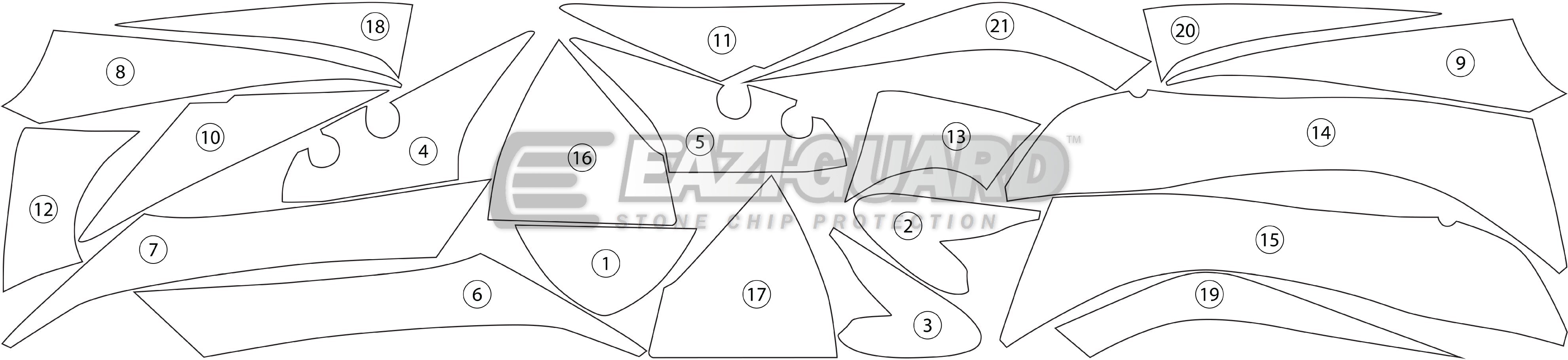 Eazi-Grip Stone Chip Protection Kit | Clear - Matte | Suzuki GSX-S 1000 FA 2015>2016 - Shop name