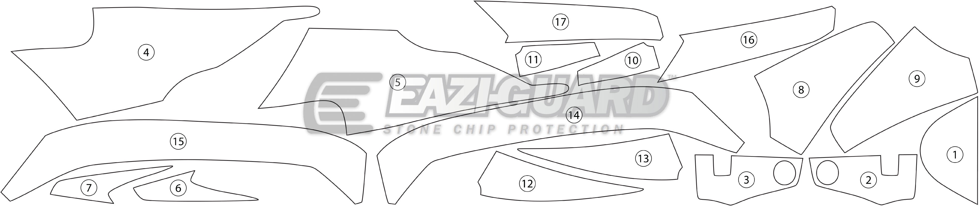 Eazi-Grip Stone Chip Protection Kit | Clear - Matte | Triumph Daytona 675 2013>2016 - Shop name