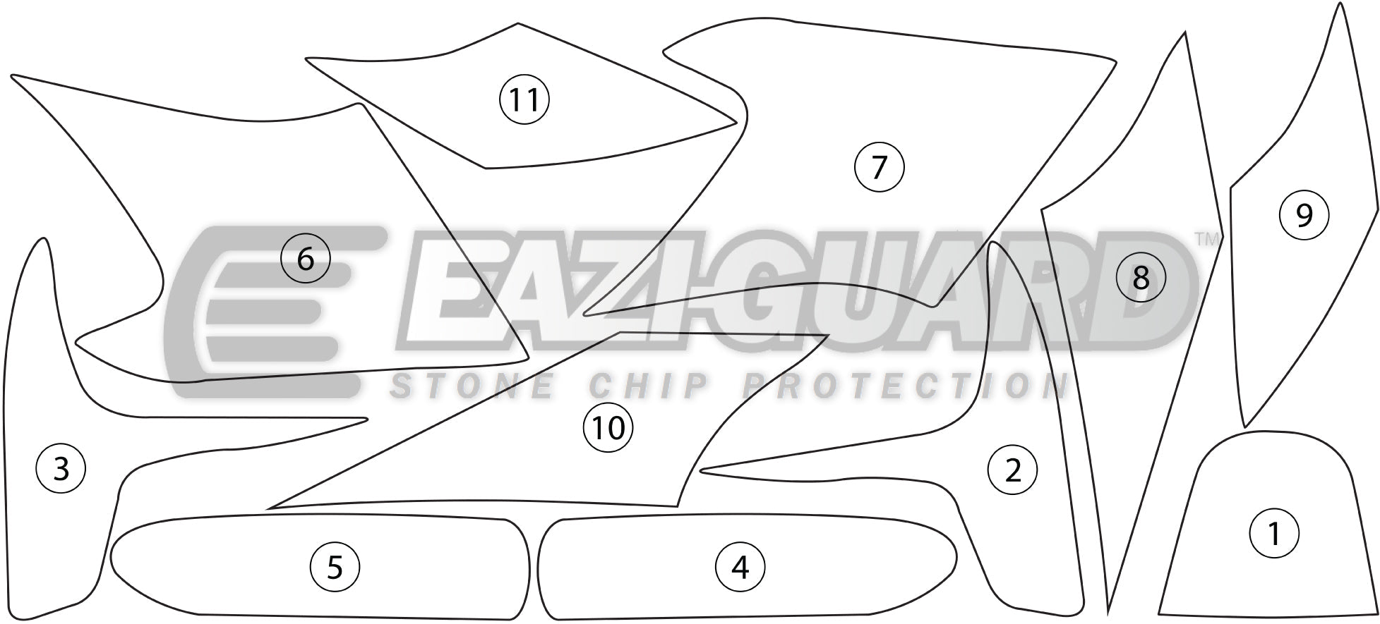 Eazi-Grip Stone Chip Protection Kit | Clear - Matte | Triumph Speed Triple 1050 2011>2015 - Shop name
