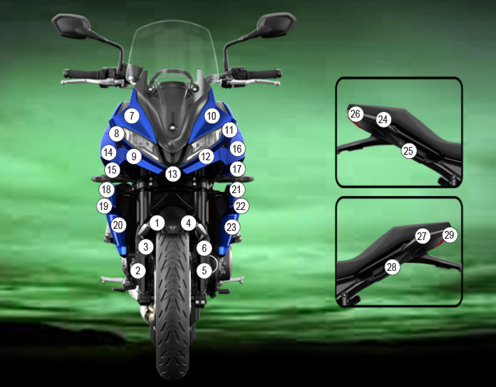 Eazi-Grip Stone Chip Protection Kit | Clear - Matte | Triumph Tiger Sport 660 2022>Current - Shop name