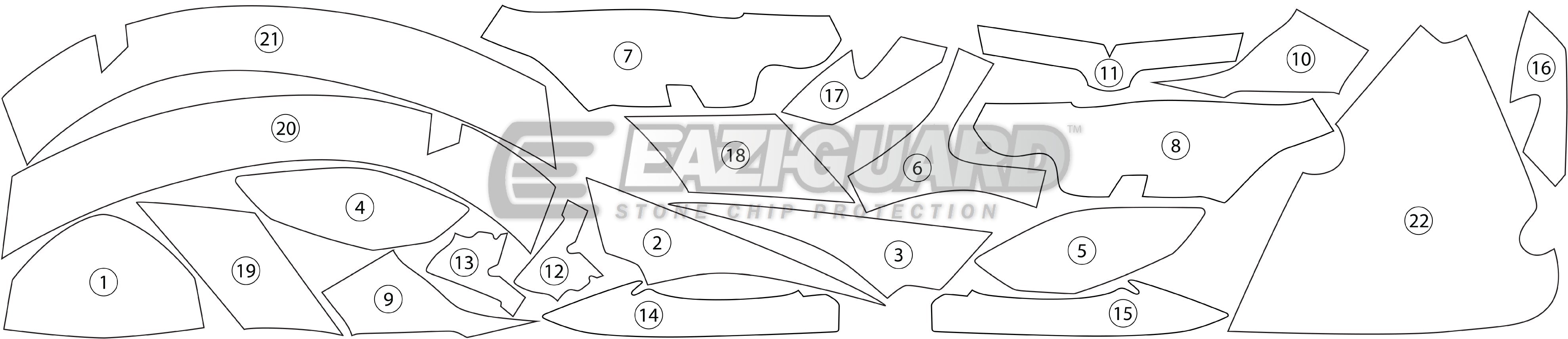 Eazi-Grip Stone Chip Protection Kit | Clear - Matte | Yamaha FJR 1300 2014>2020 - Shop name