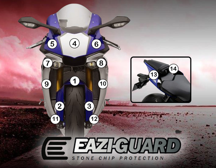 Eazi-Grip Stone Chip Protection Kit | Clear - Matte | Yamaha YZF-R1 2015>2019ย -ย Shop name