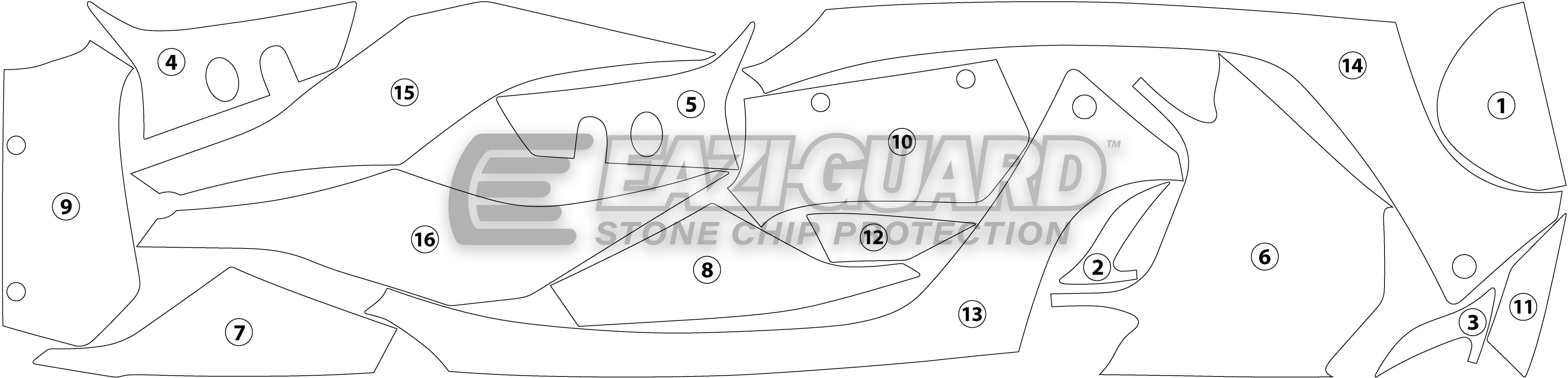 Eazi-Grip Stone Chip Protection Kit | Clear - Matte | Yamaha YZF-R1/M 2020>Current - Shop name