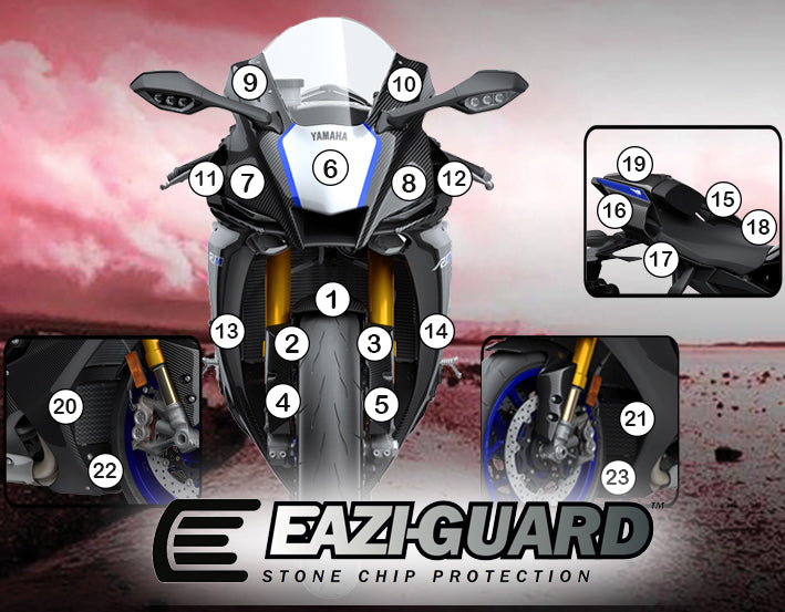 Eazi-Grip Stone Chip Protection Kit | Clear - Matte | Yamaha YZF-R1/M 2020>Current - Shop name
