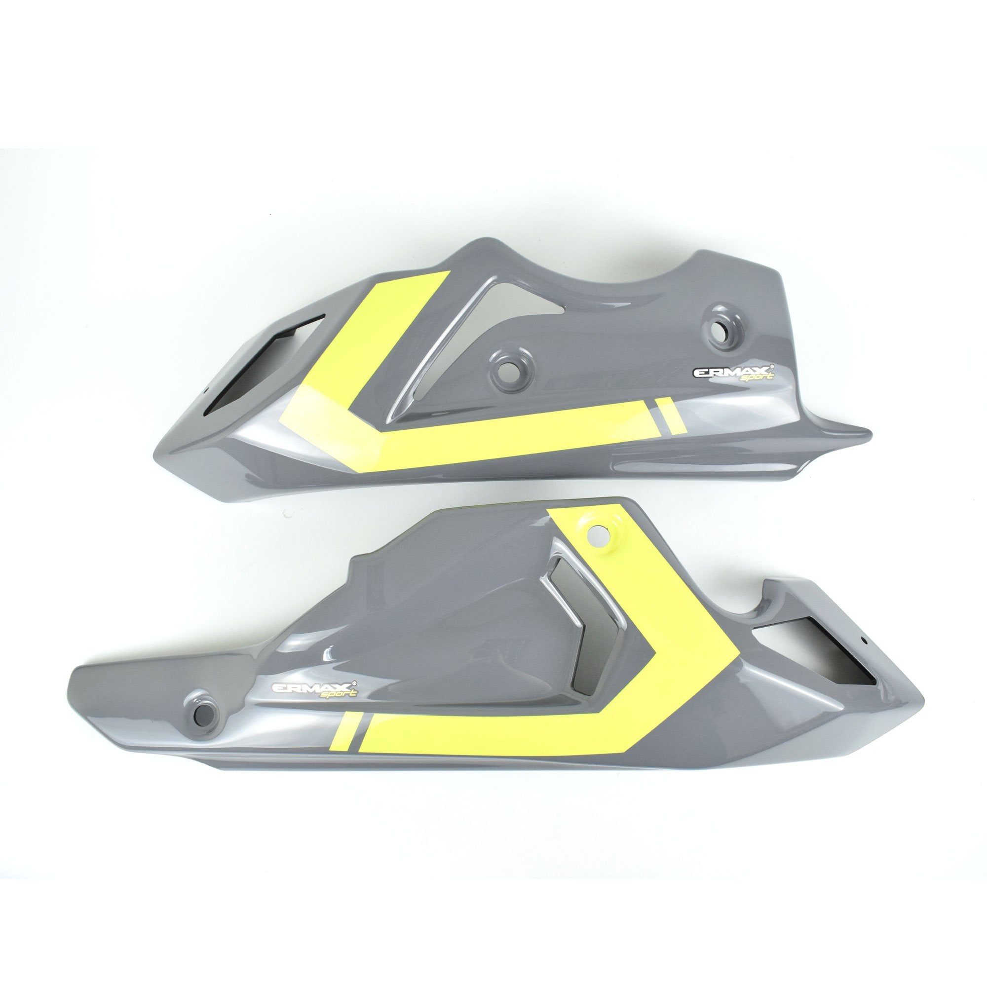 Ermax Belly Pan | Gloss Grey/Gloss Yellow (Nimbus Grey/Night Fluo Yellow) | Yamaha MT-07 2016>2017 - Shop name